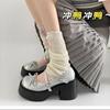 Fashion 2024 New Women's Heeled Single Shoes Mid-Heel Mary Jane Fashionable Outerwear Round Toe Slotted Buckle Women's Shoes Zapatos