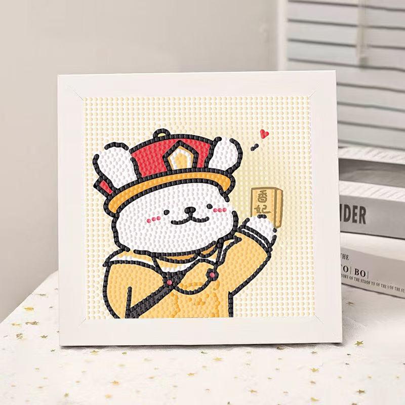 High-End Diamond Painting Diy Van Gogh Starry Sky Cat Creative Handmade Toy Table Decoration Diamond Painting With Frame
