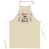 Kitchen Apron - Lyana the Most Beautiful - Breton Print - Thick Cotton - Washable 40°C