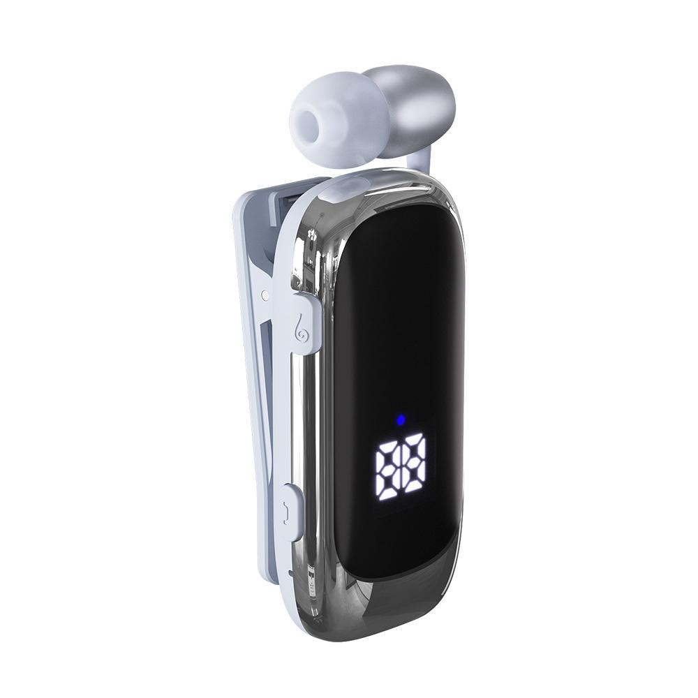K88 Lavalier Business Wireless Headset Bluetooth 5.4 Calling/Music 20 Hour Vibration Reminder With Mic Noice Cancelling Earphone