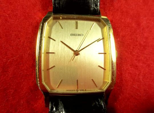 

[USED] SK61F) Fully functional SEIKO men s square gold watch, standard specifications