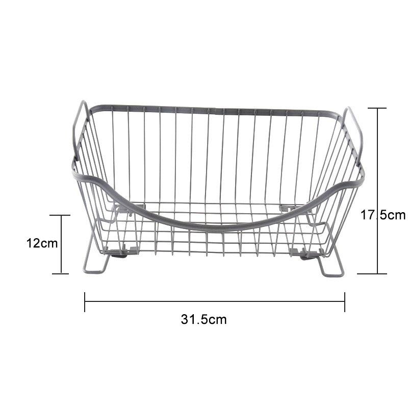 Storage basket can be stacked high, kitchen large-capacity vegetable basket vegetable basket, desktop multi-layer stackable storage basket