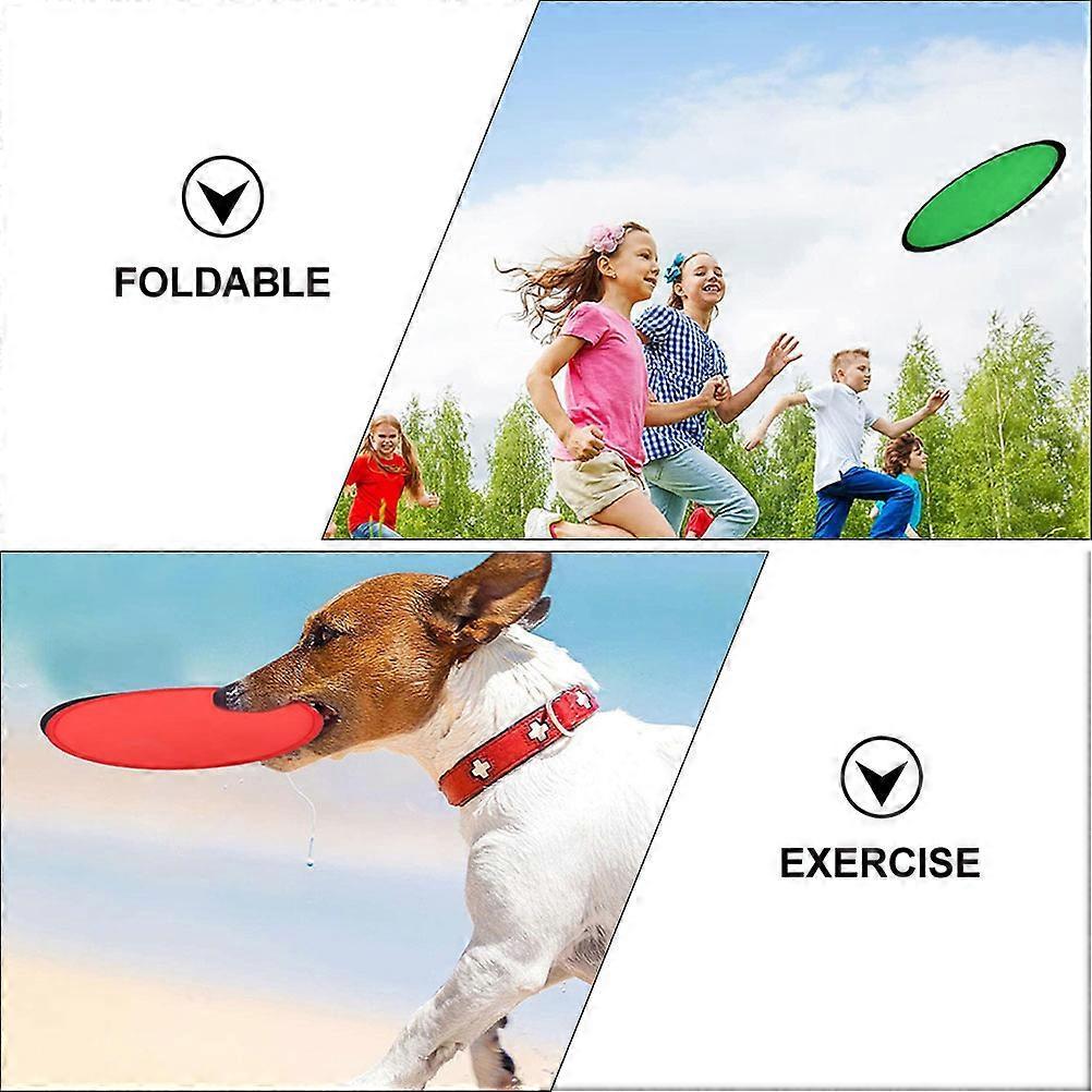 10Pcs Foldable Flying Discs Folding Kids Playthings Household Kids Disc Toys (Random Color)