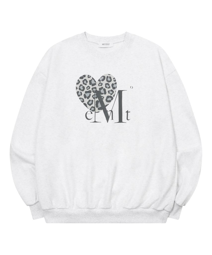 Mucent Sierra Leopard Heart Sweatshirt Unisex (2 Colors)