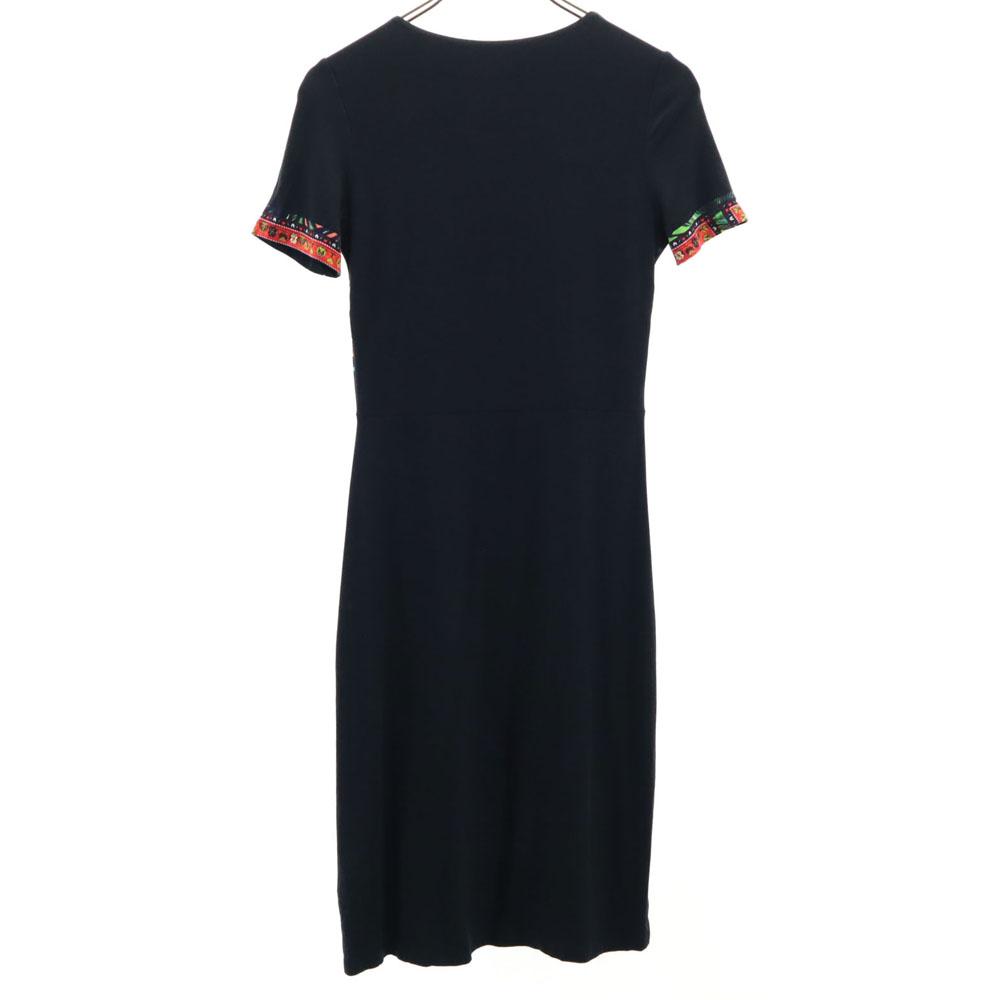Desigual Short sleeve Knee-length dress XS Navy system Women Used