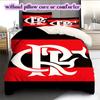 Flamengo Football Soccer Pattern Bedding,Quilt Set Quilt Cover Pillowcase Home Birthday Gift (1*duvet Cover+2*pillowcase,without Core)