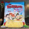 Flintstones Cartoon Print 2D Flat Pattern Flannel Blanket High Quality All Seasons Warmth and Comfort Perfect for Christmas Gifts.