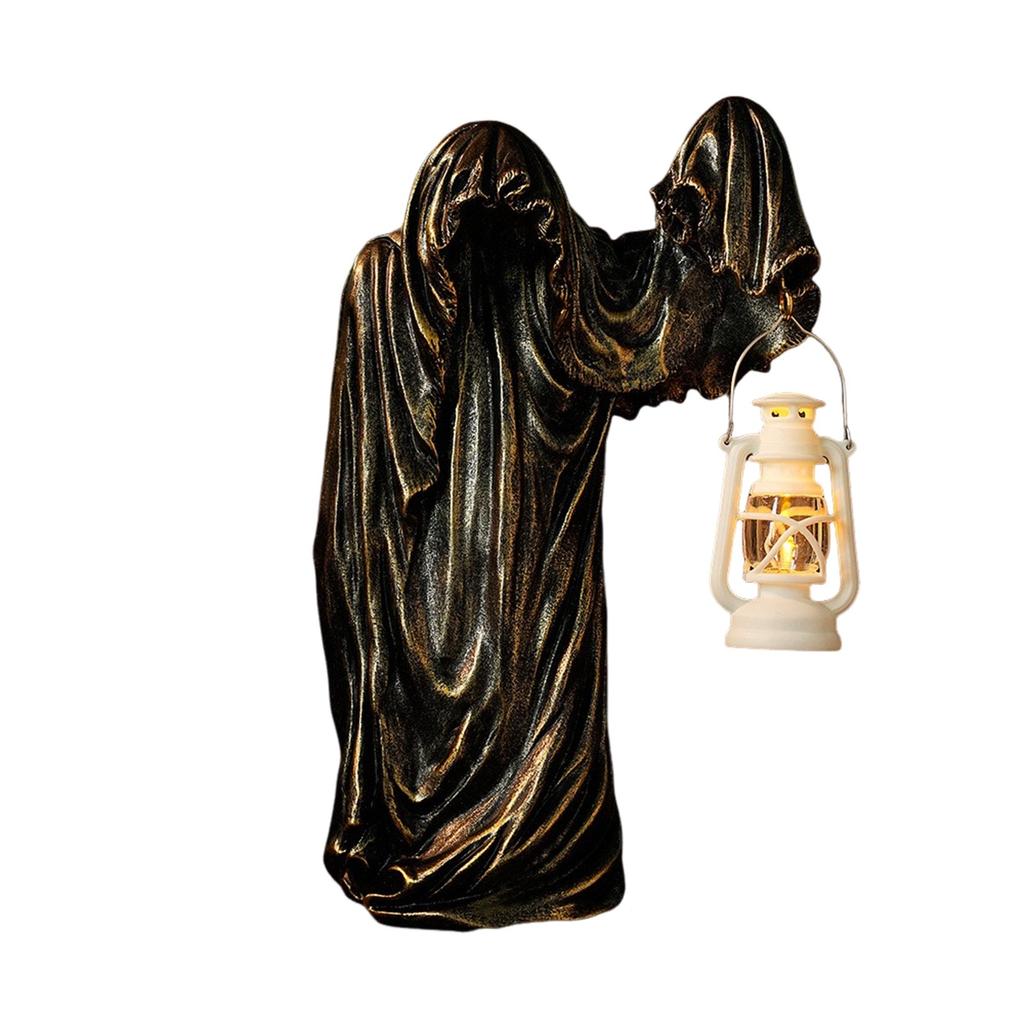 Dark Mysterious Man In Black Desktop Halloween Creative Decoration Ornaments