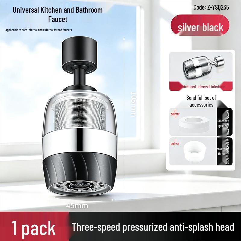 Universal Rotating Anti-Splash Kitchen Faucet Extender