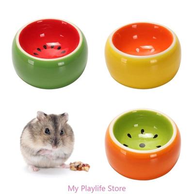 Kleiner Futternapf für Haustiere Hamster Futternapf für Futter Wasser Fütterung Keramikschale Napf Futterspender Igel Fruchtförmiges Geschirr