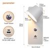 Nordic Rotatable LED Bedside Wall Lamp - Creative, Eye-Friendly, Perfect for Reading and Atmosphere.