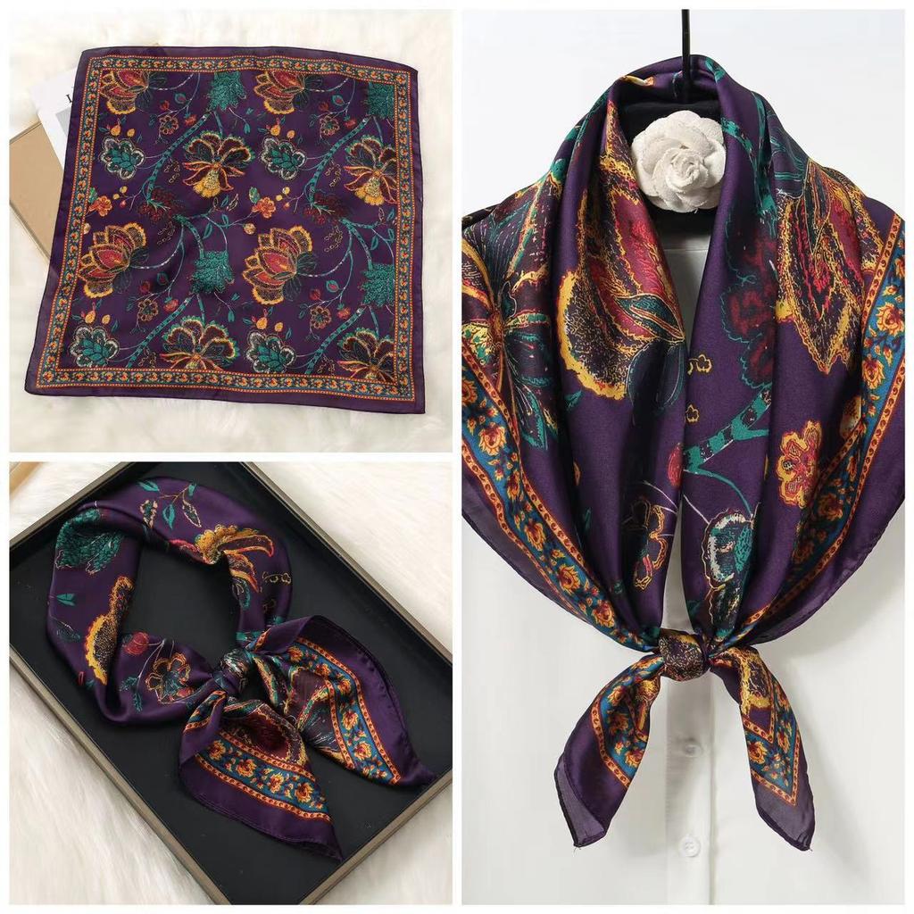 Eleganti Foulard di Seta da Donna Con Centinaia di Camicie, Assistenti di Volo, Decorazione Professionale, Protezione del Collo, Foulard, 70 Foulard Quadrati Piccoli.