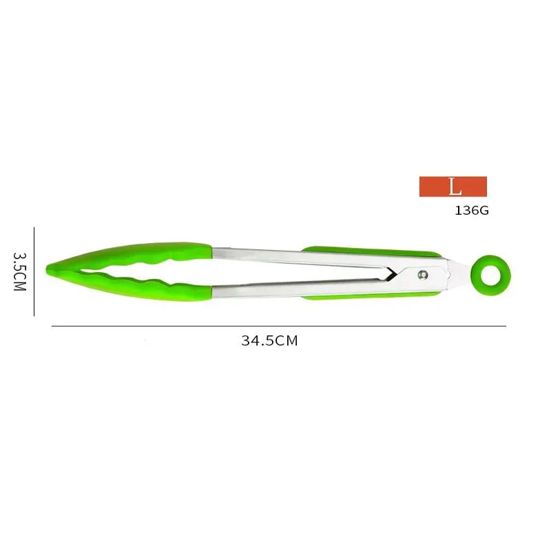 1/3Pcs Silicone BBQ Grilling Tong Salad Bread Serving Kitchen Tong Non-Stick Barbecue Grilling Cooking Tools with Joint Lock