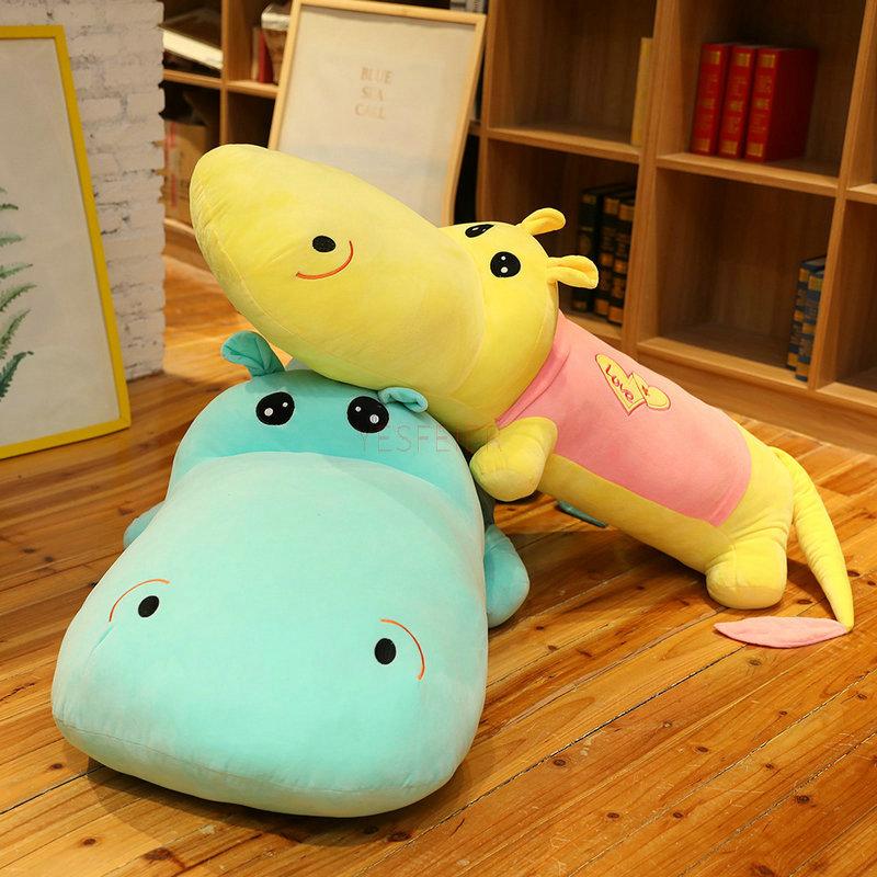 100-150cm Giant Soft Hippo Plush Toy Stuffed Animal Toys Soft Real Life Hippopotamus Plush Toy Birthday Gift