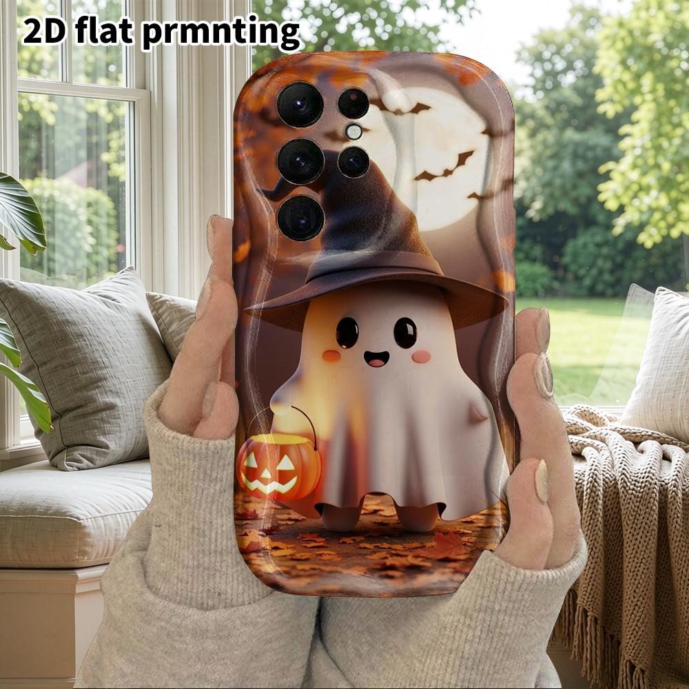 Phone Case: 2D Flat Samsung Galaxy A34 A35 M05 M06 S20 S22 S21 FE Plus 5G Protective Case, Couple Style, Little White Bear, Christmas and Halloween Gi