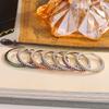 925 Sterling Silver Plated Colorful Zircon Ring Stackable Dainty Women's Jewelry Birthday Gift Valentine's Day Present
