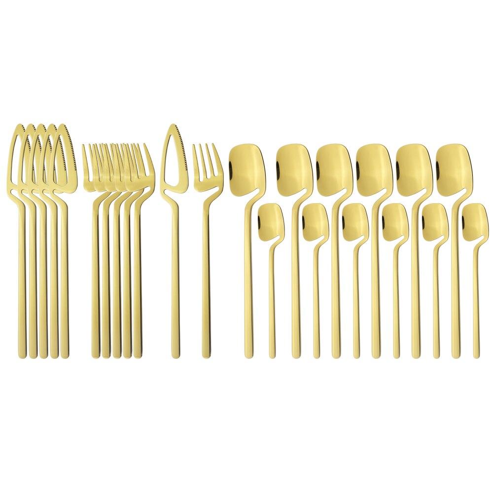 Colorful Hangable Cutlery Set Stainless Steel Creative Dinnerware Coffee Spoon Dinner Tableware Bar Silverware Set Kitchen Flatware