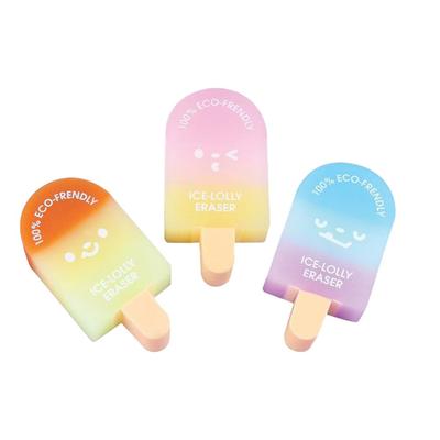 RSINC Eco Ice Lolly Erasers – Fun for Kids, Friendly for Earth | Kids' Favorite! 1 Ice Lolly Erasers by RSINC | Fun, Cute, and Planet Friendly (3 Pcs)