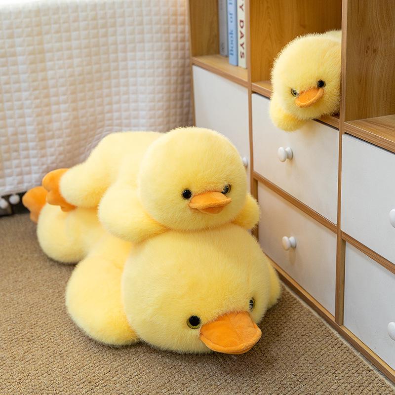 Little Yellow Duck Plush Pillow Toy for Desk or Birthday Gift