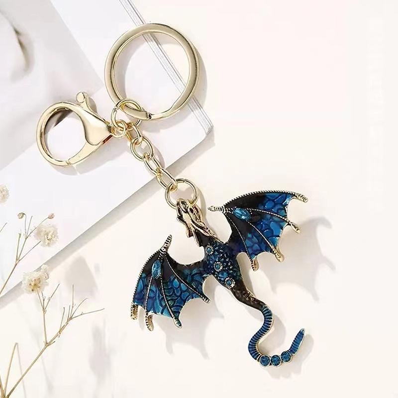 Kreativ Imitation Drake Färgstark Handmålad Metall Nyckelring Män Och Kvinnor Nyckelring Smyckesaccessoarer Gåva 1 Styck