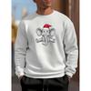 Men's Stylish Long-Sleeve Round-Neck Sweatshirt, Moisture-Wicking Fabric, Comfortable for Home Wear Or Outings and Gatherings, Sweat-Resistant