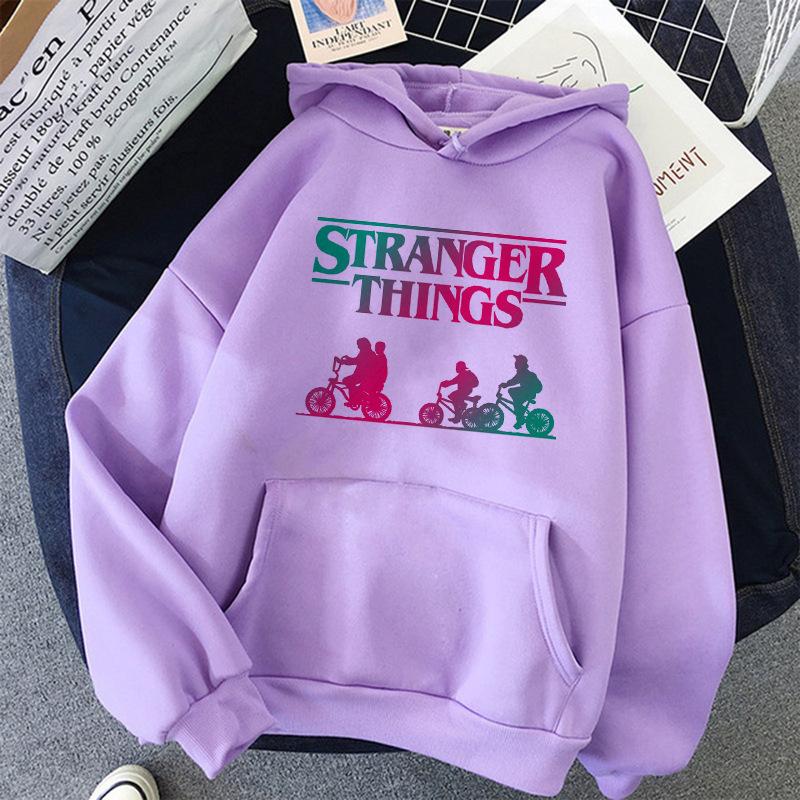 Stranger Things Aufdruck Frühling und Herbst Herren und Damen Langarm Hoodie 6622