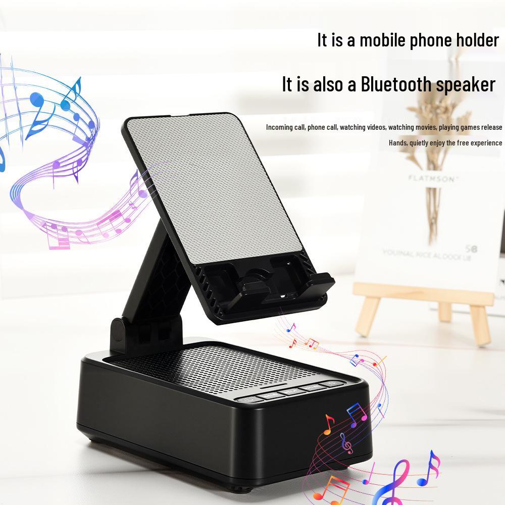 

Multifunctional Desktop Stand with Bluetooth Speaker and Power Bank for Mobile Phones Foldable чорний