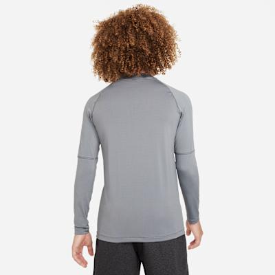 Unisex T-Shirt Nike T Shirt Kids' Apparel Long Sleeve Top Smoke Gray Kids'