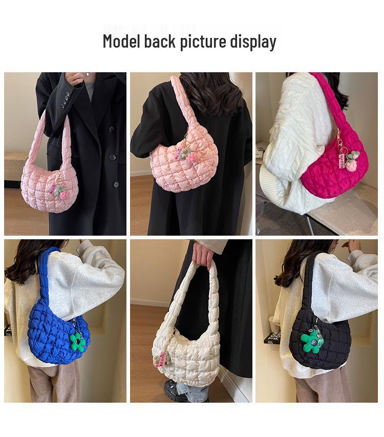 Korean Dongdaemun Women's Fashion Casual Cloud Pleated Shoulder Bag