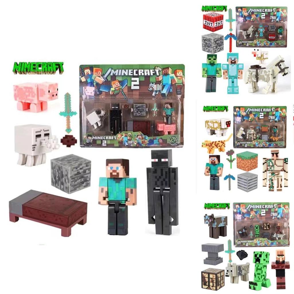 Minecraft Creeper Building Block Cake Decorations For Birthday Parties Premium Quality Plastic Figurines