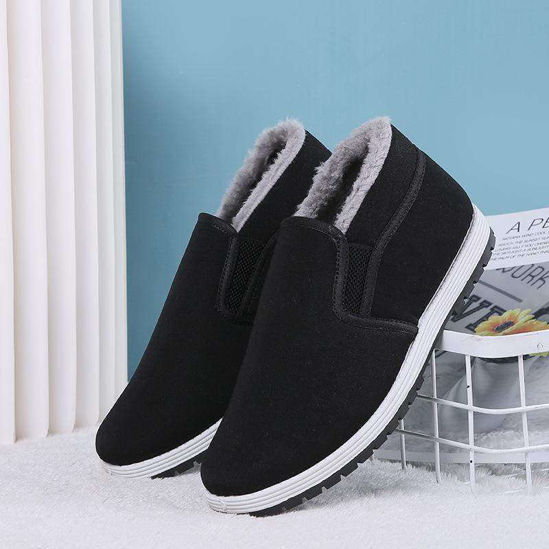 Men's Large Cotton Shoes Old Beijing Cloth Shoes Thickened Middle-aged and Elderly Cotton Shoes Snow Cotton One Pedal Dad Shoes Snow Boots