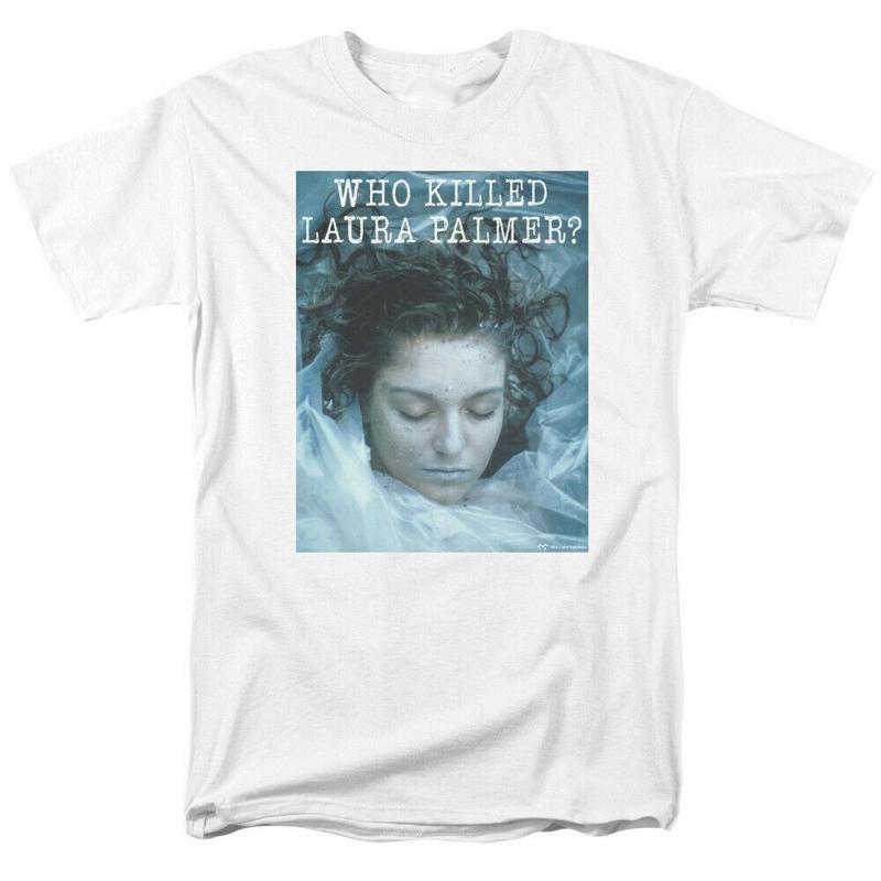 Twin Peaks Wer hat Laura getötet T-Shirt Herren Lizenzierter Klassiker TV-Show Weiß