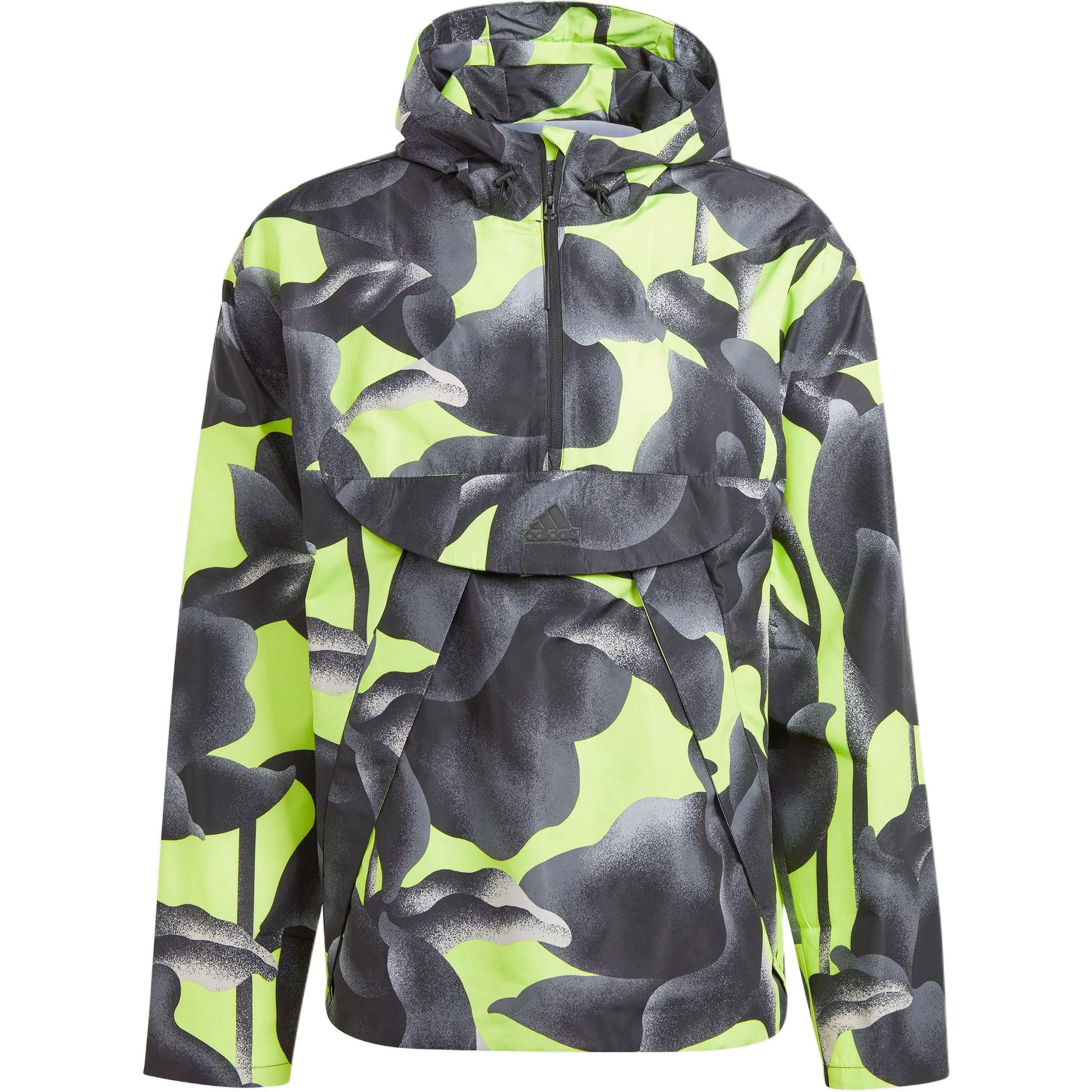 Adidas CITY ESCAPE WINDBREAKER Sweatshirt Men s Black/Bright Lemon IJ5597 XL 54