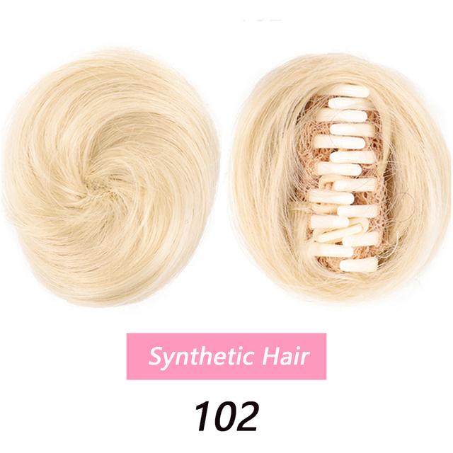 LUPU Synthetic Hair Bun Claw On Chignon Scrunchy Hairpieces PonyTail Chignon For Women Hair Extensions High Temperture Fiber