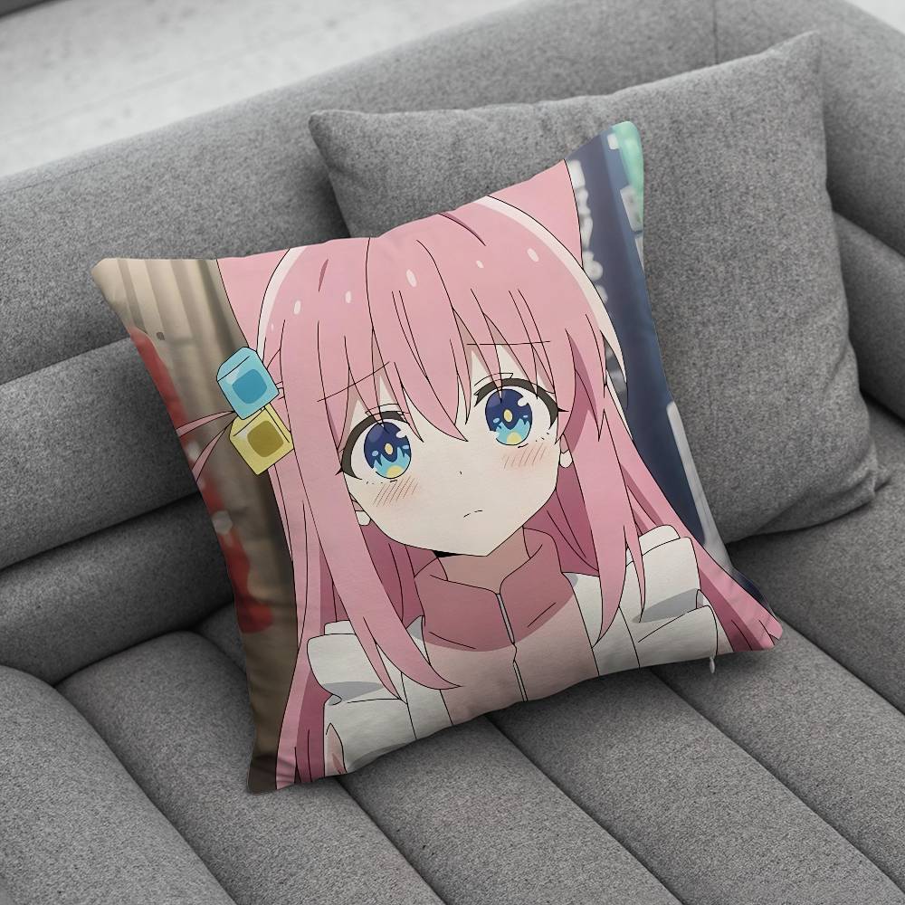 

BBocchi The Rock Pillow Case For Home Bedroom Car Office Decoration Living Room Sofa Cushion Cover Suitable 30x30cm