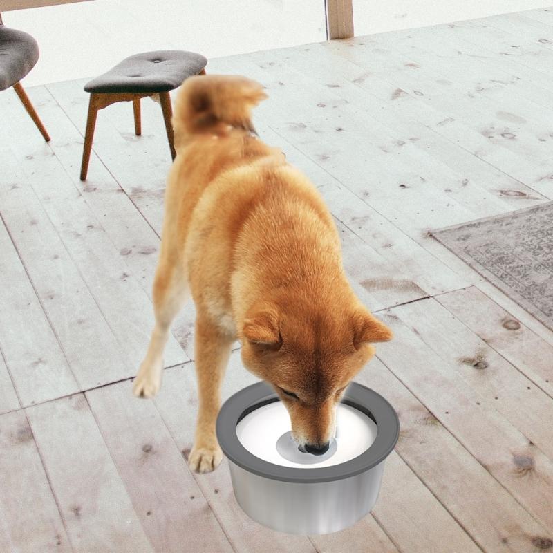 Ciotola per animali domestici in acciaio inossidabile ad alta capacità, anti-ribaltamento, antiruggine, distributore d'acqua per cani di grossa taglia, per bere lentamente
