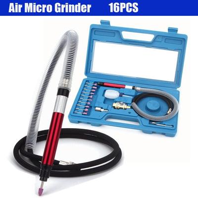 Set da 16 Pezzi Smerigliatrice Pneumatica Micro ad Alta Velocità Kit Mini Smerigliatrice a Matita Strumenti di Lucidatura, Incisione, Smerigliatura, Taglio Strumenti Pneumatici
