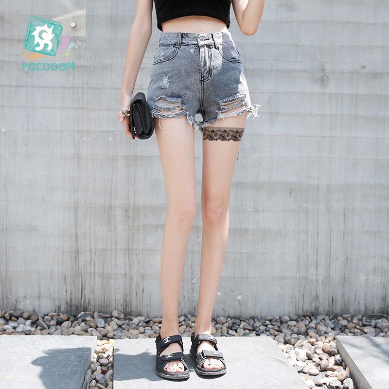 Waterproof Black Lace Thigh Garter Henna Temporary Tattoo Stickers