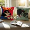 Q-Quino Cartoon Cute Girl Mafalda-M Cushion Cover Pillowcase Short Plush Invisible Zipper Room Sofa Cushion Cover