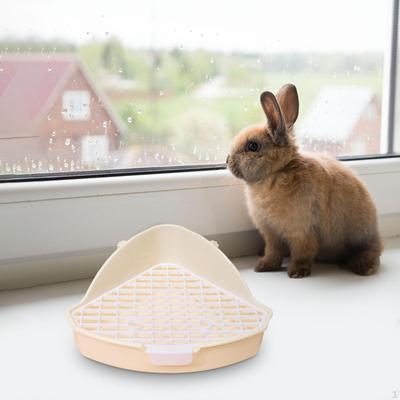 Kaninchentoilette, Eckwanne, 25 x 17 x 10 cm, leicht zu reinigende Urinierschale für kleine Tiere