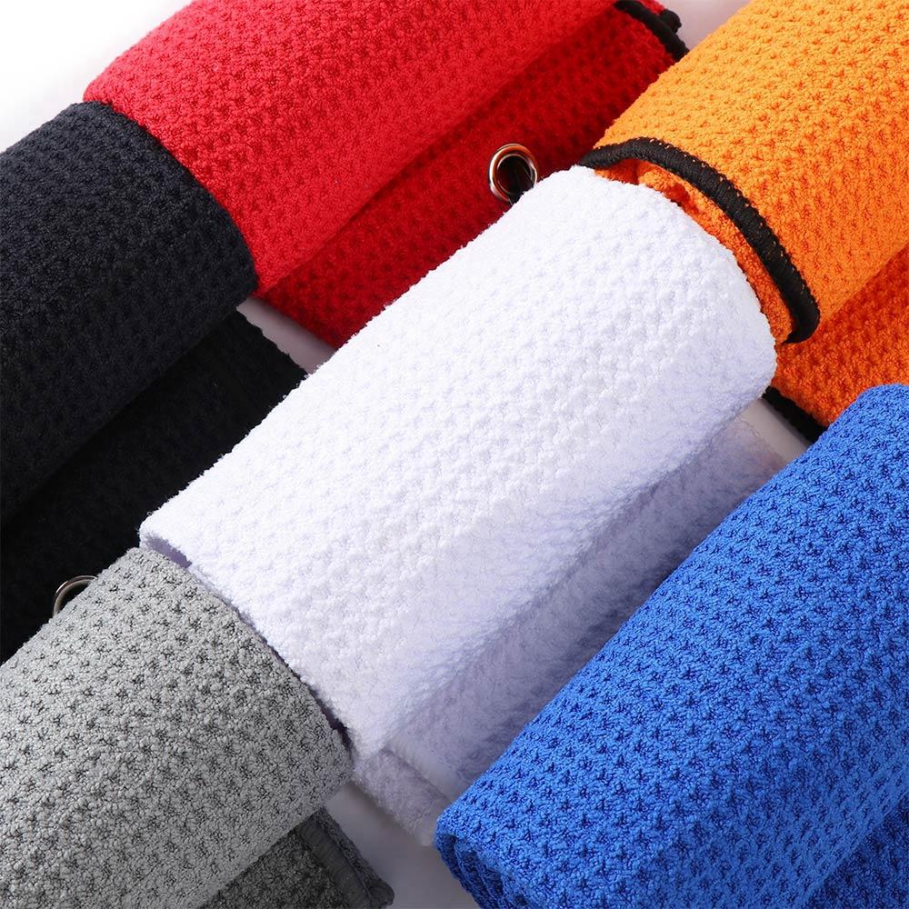 Balls Hands High Water Absorption Cleaning Towels Golf Towel With Carabiner Hook Cleans Clubs