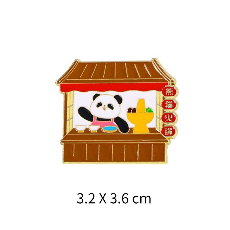 Guochao giant panda refrigerator sticker magnetic sticker hot pot cute Sichuan Chengdu Chongqing travel souvenirs