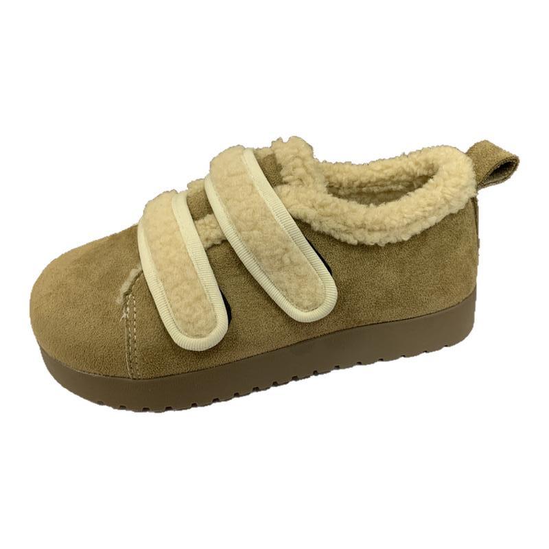 Thick-soled bag head fluffy shoes for women's outer wear 2025 autumn and winter new models, piled and thickened warm Mary Jane shoes, snow cotton shoe