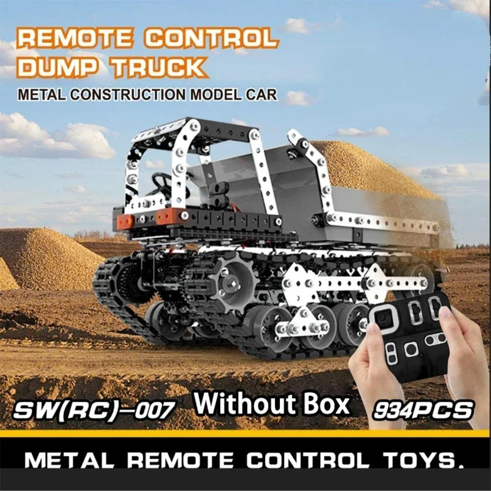 Mattoncini Metallici Assemblaggio Camion Rc 10ch Cingolato Ribaltabile Camion Radiocomandati Viti Dadi Modello Metallico 3d Per Ragazzi