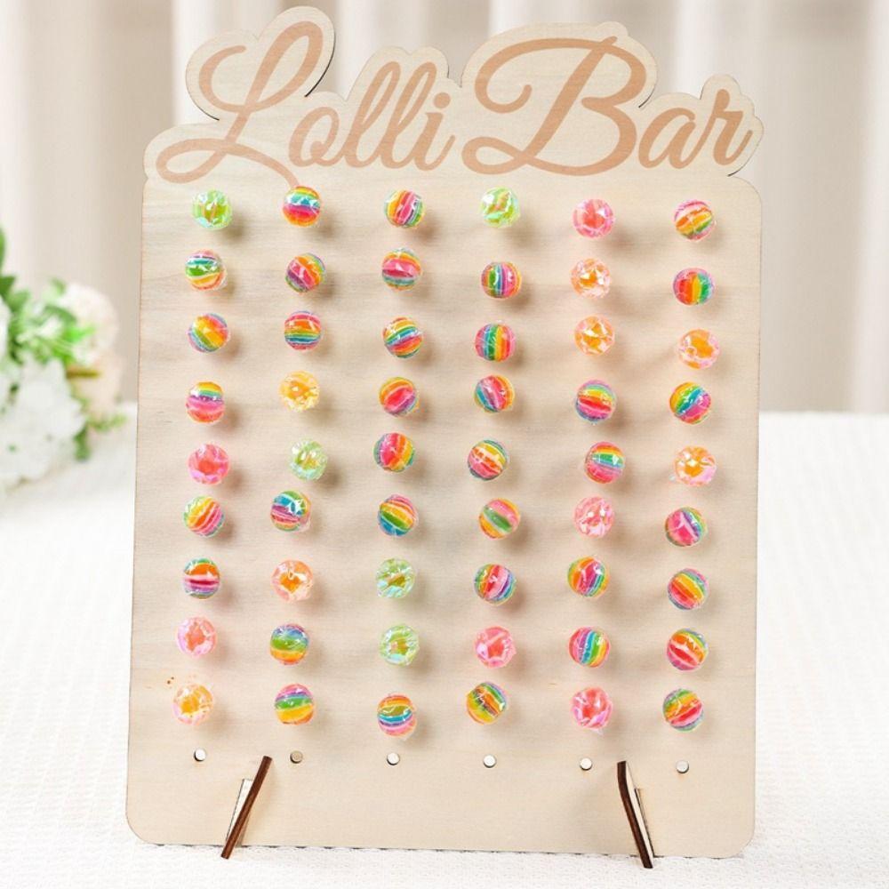 Arched Design Lollipop Stand Wood Lollipop Holder Charming Lolli Display Rack  Party Supplies