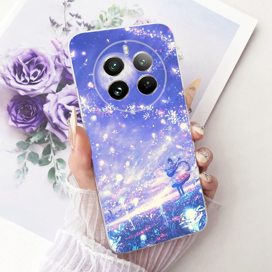 For Realme 12+ 12X 12 5G Cute Flower Butterfly Cat Painted Case For Realme12 5G 12 Plus 12X 12Plus Soft Silicone TPU Phone Cases