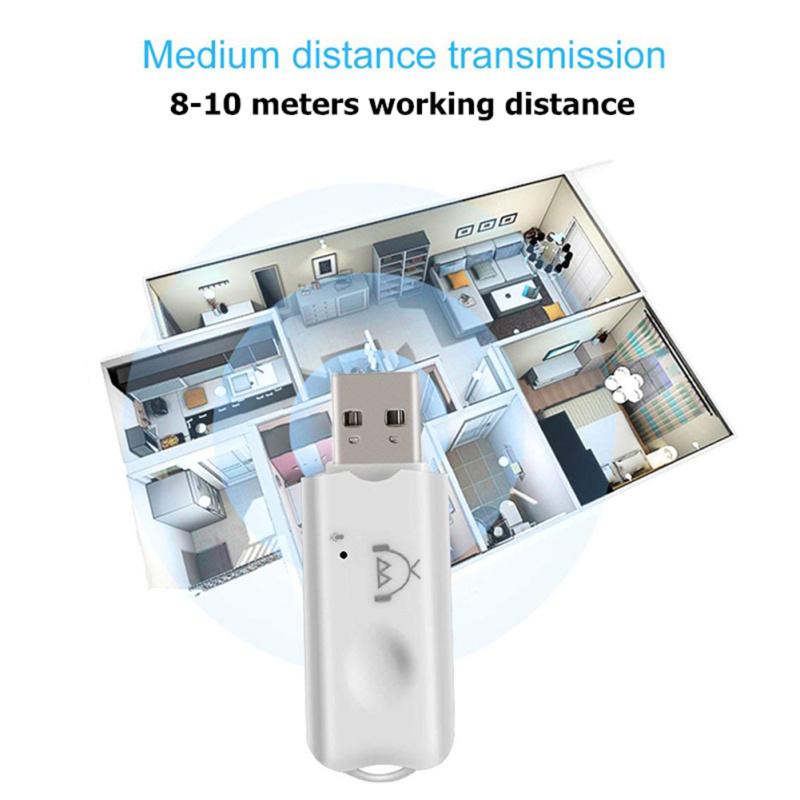 External Usb Bluetooth-compatible  Music  Receiver Wireless Audio Adapter With Microphone Compatible