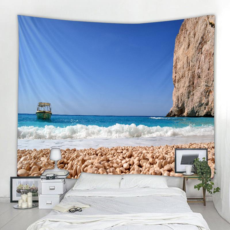 1Pcs Tapestry Living Room Bedroom Background Decor Simple Bedroom Decor Psychedelic Tapestry Bohemian Tapestry Nordic Tropical B