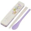 Skater Combi Set Chopsticks Spoon Set Sumikko Gurashi Rabbit Rice 18cm Antibacterial For Adults Made in Japan CCS3SAAG-A