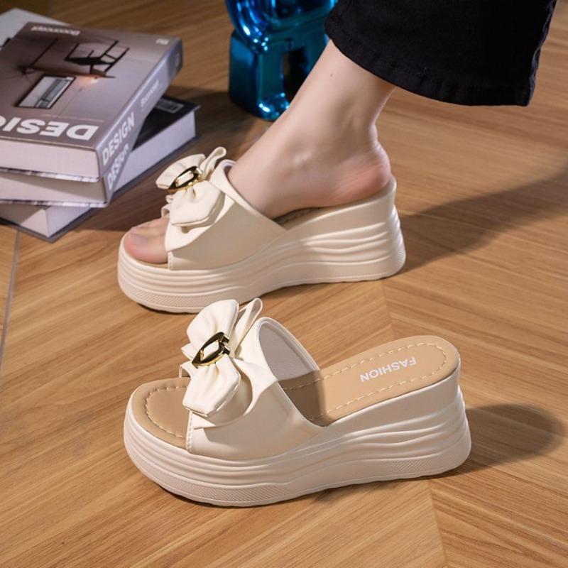 Fashion Women Fashion Thick Sole Home Platform Slippers Summer Thick-soled Clogs Elevated Slides Shoes Damen Non Slip Flip Flops Sandals